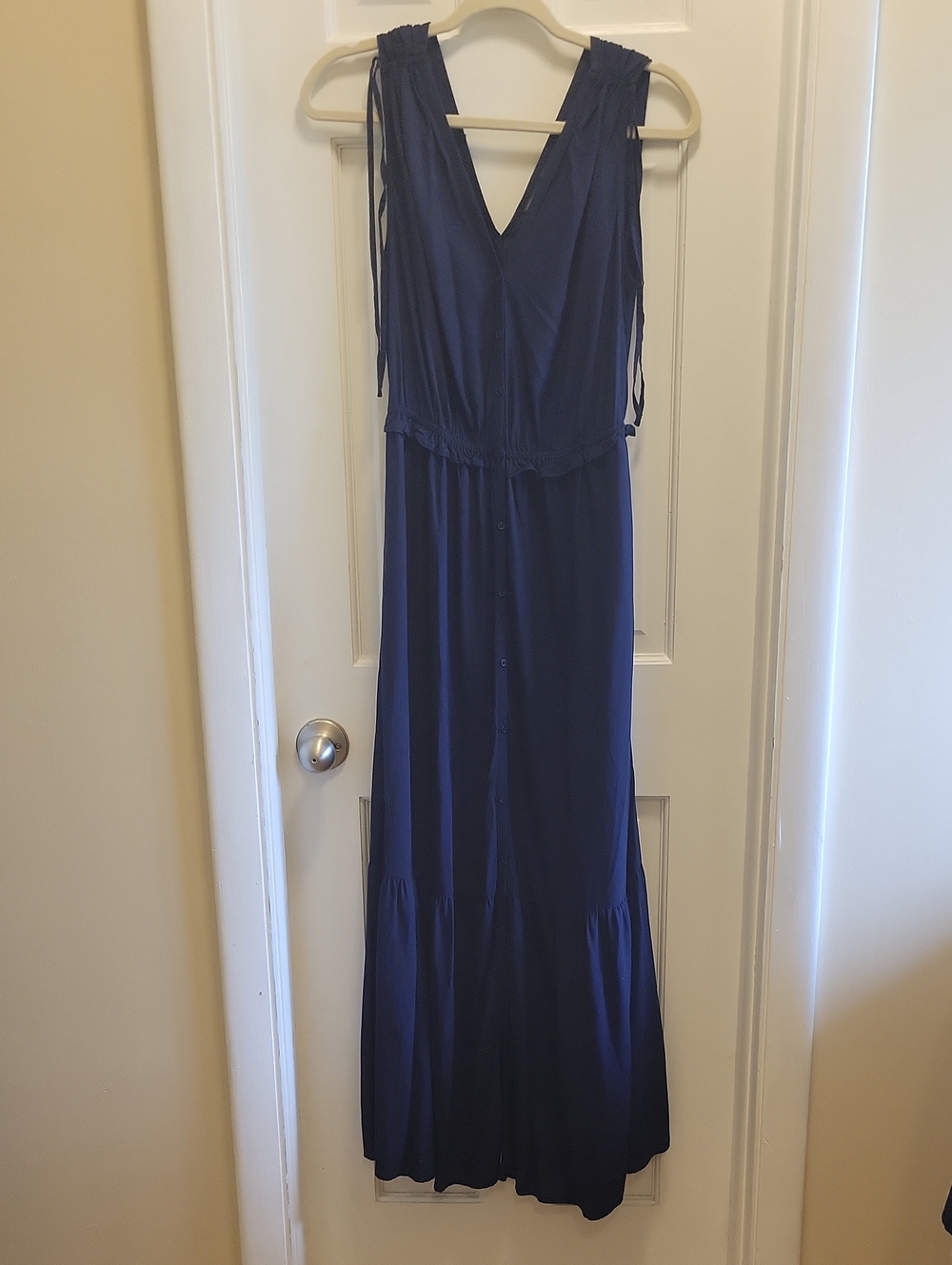 GAP Navy Sleeveless V-Neck Maxi Dress